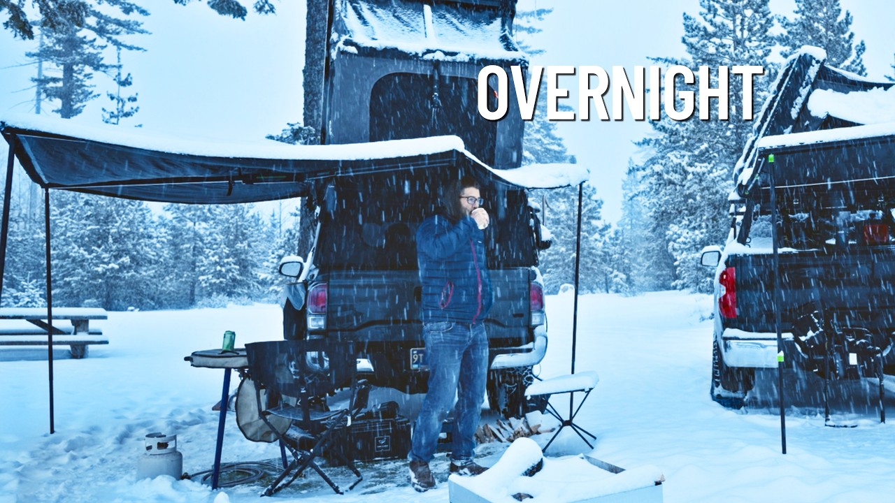 We Woke Up to 5 Inches of Snow… | Winter Truck Camping