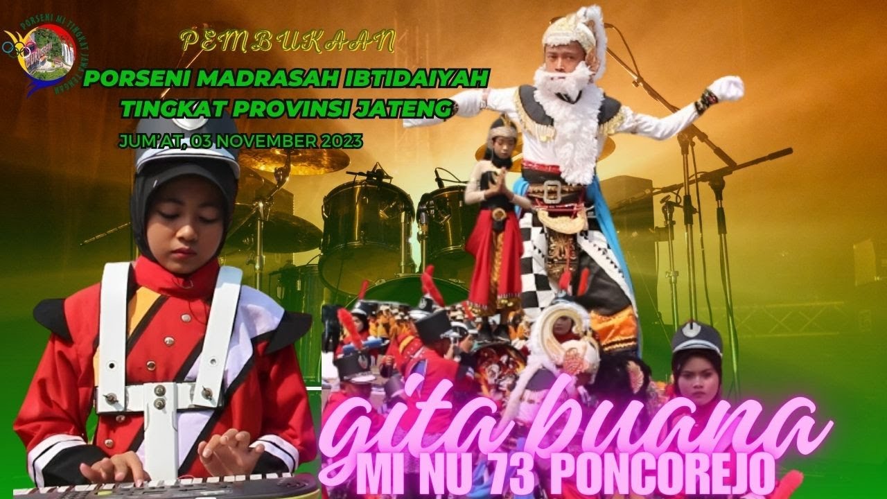 PENAMPILAN DRUMBAND ||GITA BUANA|| MI NU 73 PONCOREJO