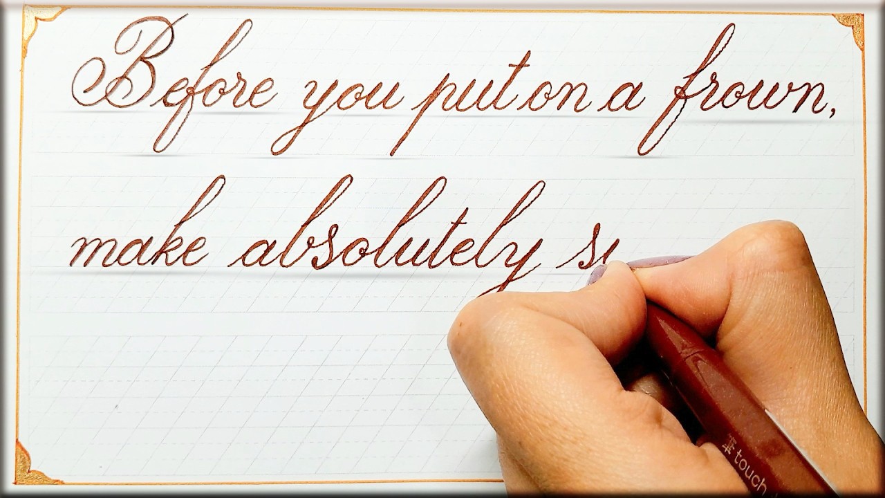 Beautiful calligraphy practice
