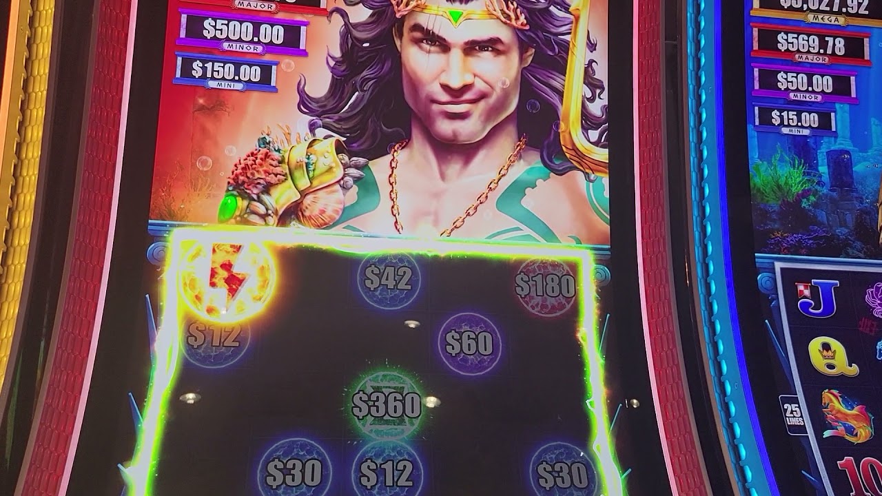 Jackpot! Neptune Power Link Slot Machine $30 max bet bonus game