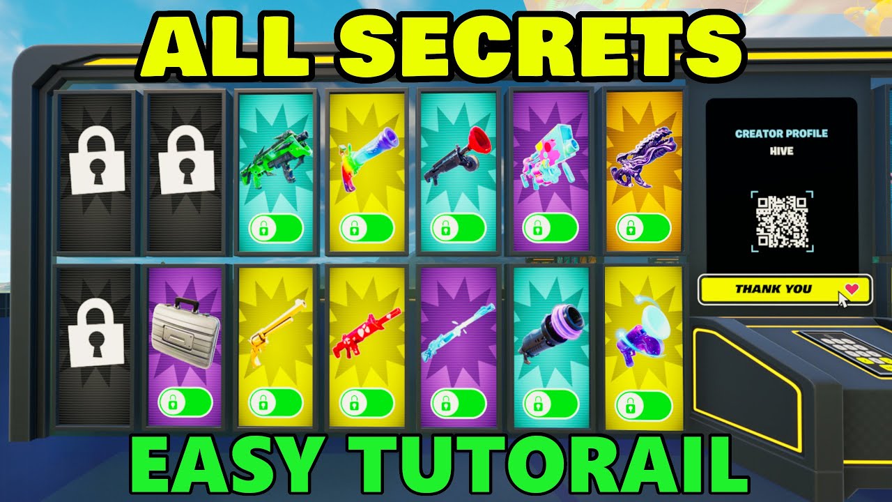 1V1 WITH EVERY GUN | FIND ALL SECRETS CODE LOCATIONS PART 3 6155-1398-4059 Fortnite