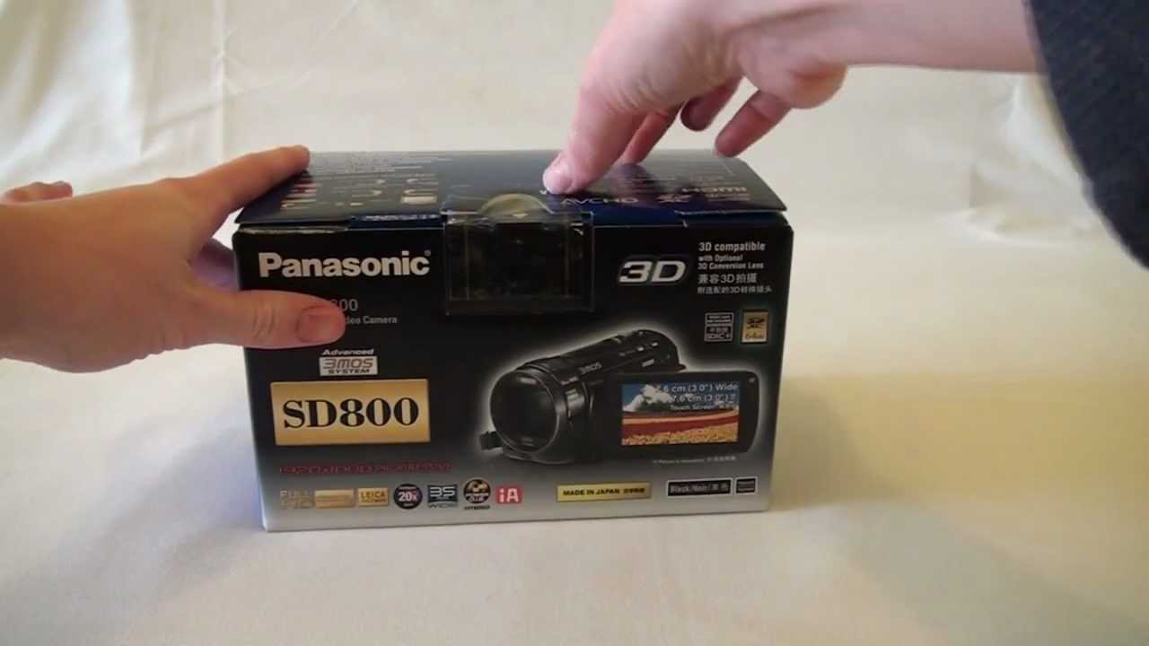 Panasonic HDR-SD800 Camcorder Unboxing Full HD 1920x1080p 3MOS sensor