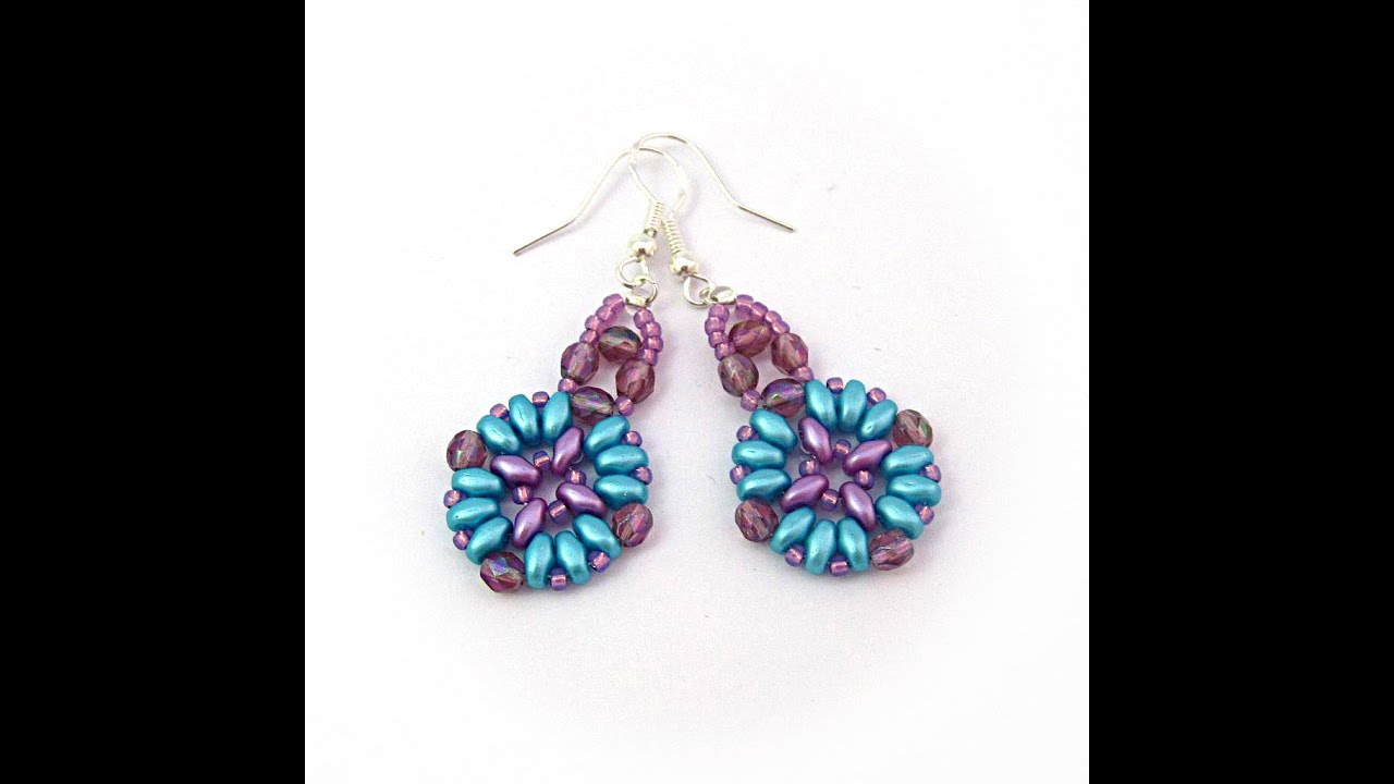 Quick and Easy Mariette Earrings with SuperDuo Beads