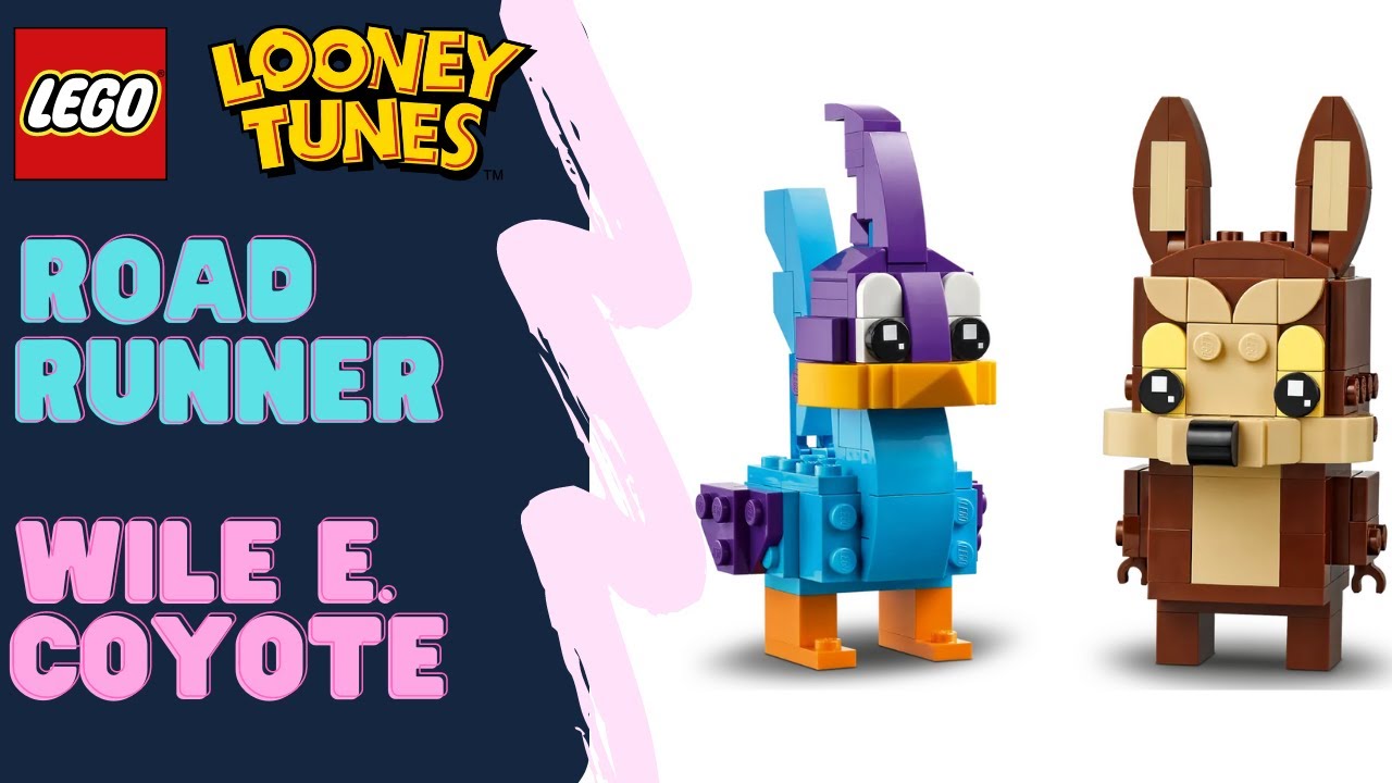LEGO Brickheadz 2022 Looney Tunes Speed Build | Road Runner Wile E. Coyote | 40559