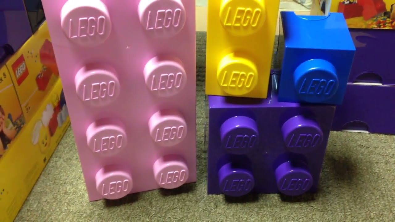 LEGO Large Storage Bricks 1,2,4,8 Stud Buildable brick containers