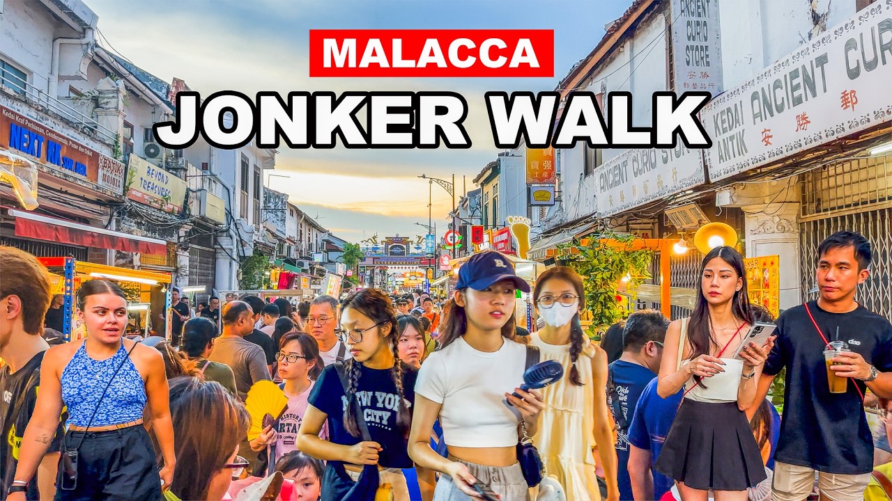 Jonker Walk Melaka (Malacca) | Malaysia Night Market Tour | Malaysia Street Food 🇲🇾🍭🍡