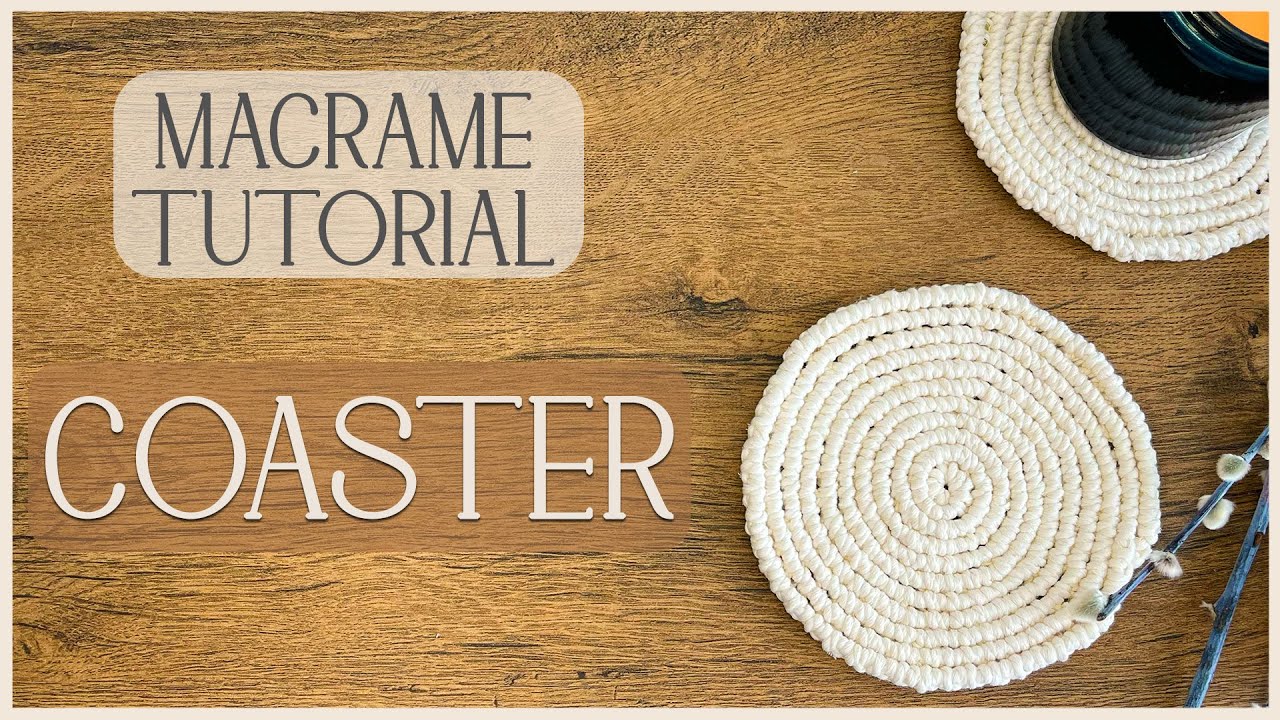 DIY Tutorial  Macrame round coaster * Macrame coaster without fringe * Macrame tablecloth
