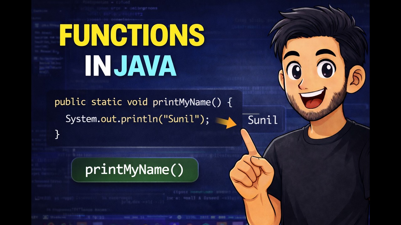 Functions in Java | Create printMyName() Function 🔥