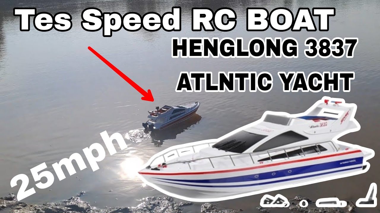HENGLONG 3837 ATLANTIC YACHT  Tes Speed Drive Rc Boat