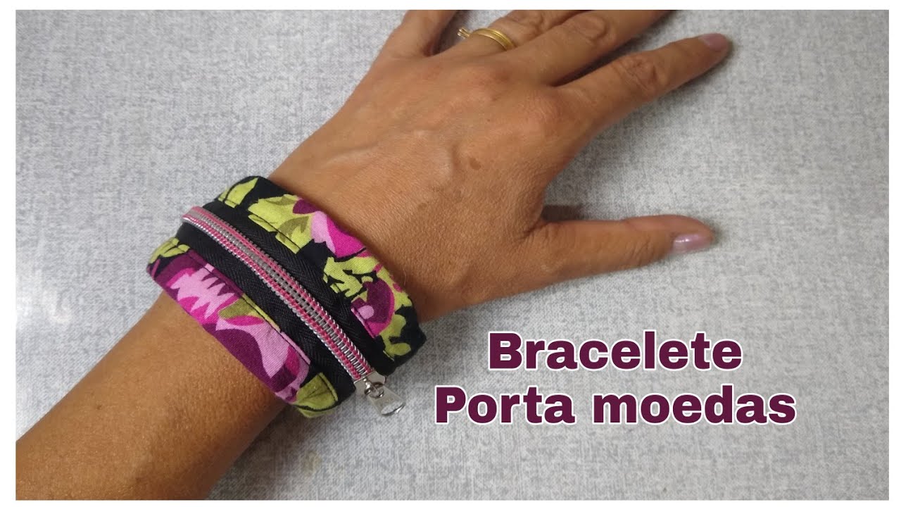 BRACELETE PORTA MOEDAS E PORTA CHAVES