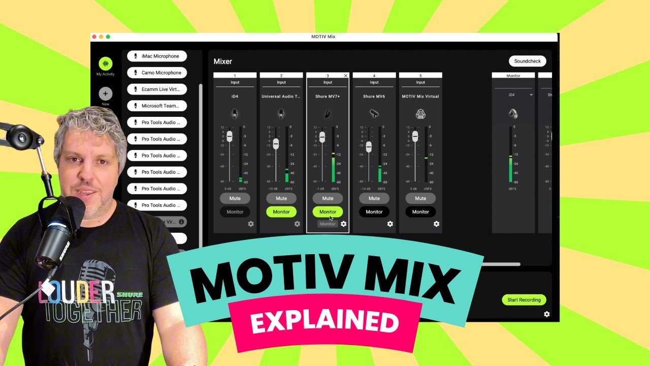 Exploring Inputs and Outputs in the MOTIV Mix App | Shure