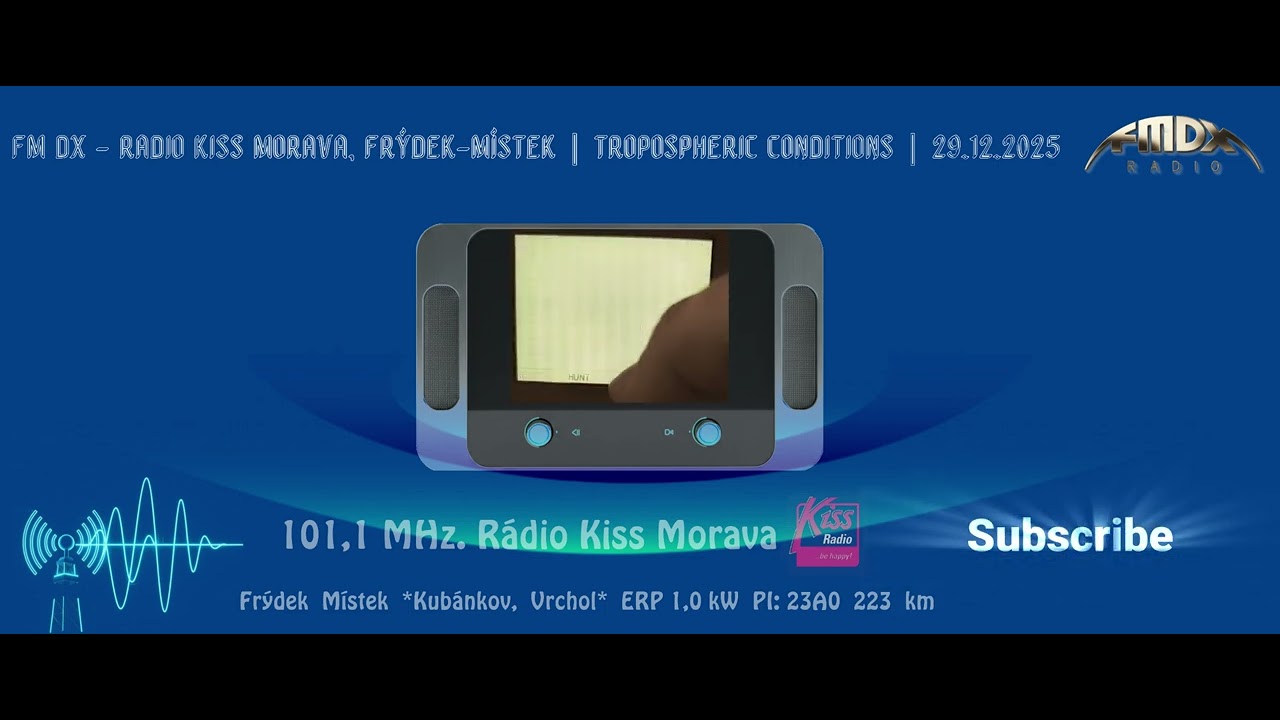 FM DX – Radio Kiss Morava, Frýdek-Místek | Tropospheric Conditions | 29.12.2025