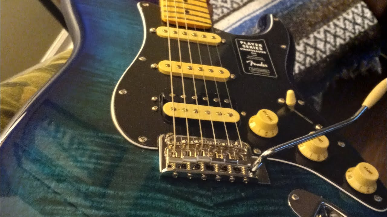 My Dream Guitar & First Fender Electric! Overview: Fender Player Stratocaster HSS + Top, Blue Burst