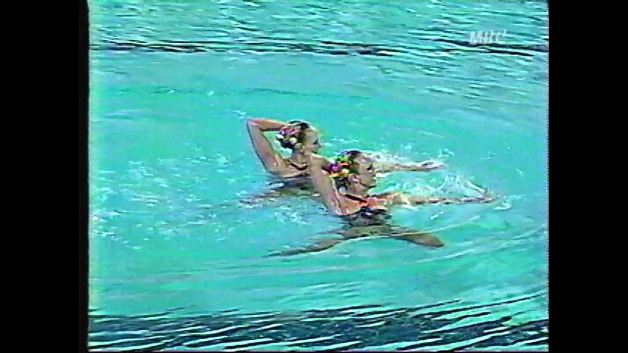 2004 Athens OG Synchro Duet Tech - USA(Artistic Swimming) | Alison Bartosik, Anna Kozlova (fragment)