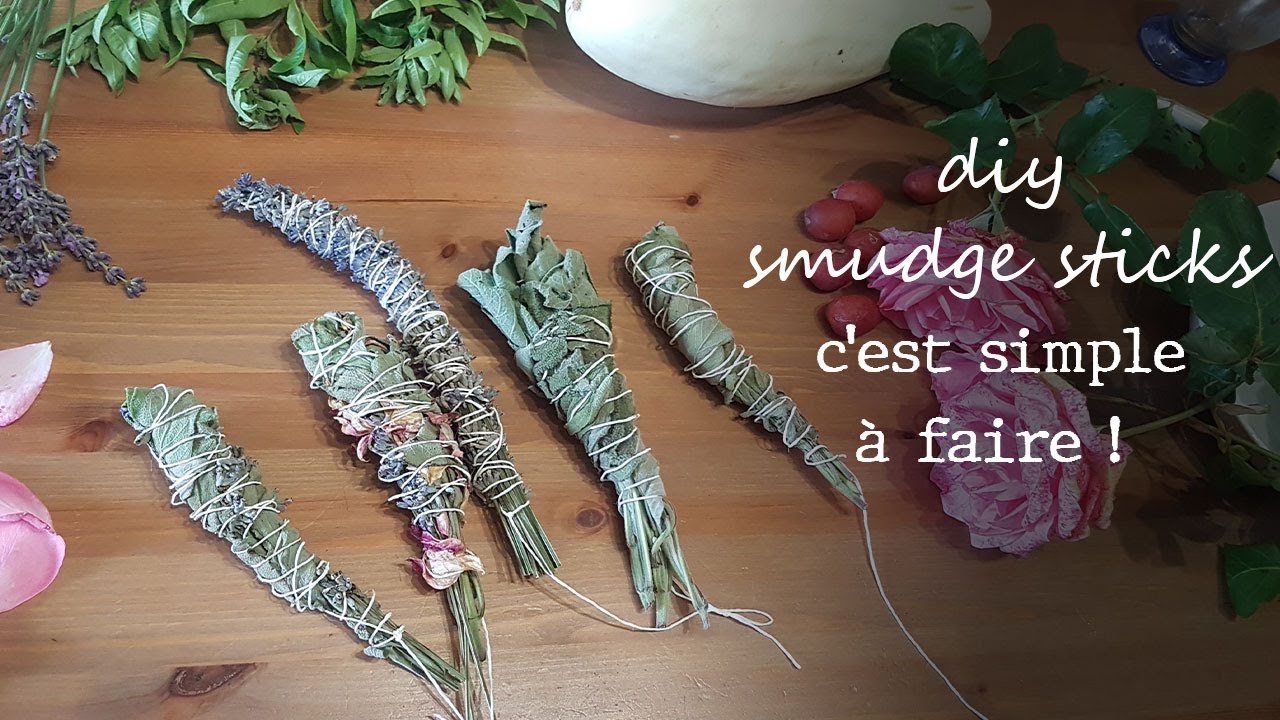 Diy smudge sticks ou batons de fumigation
