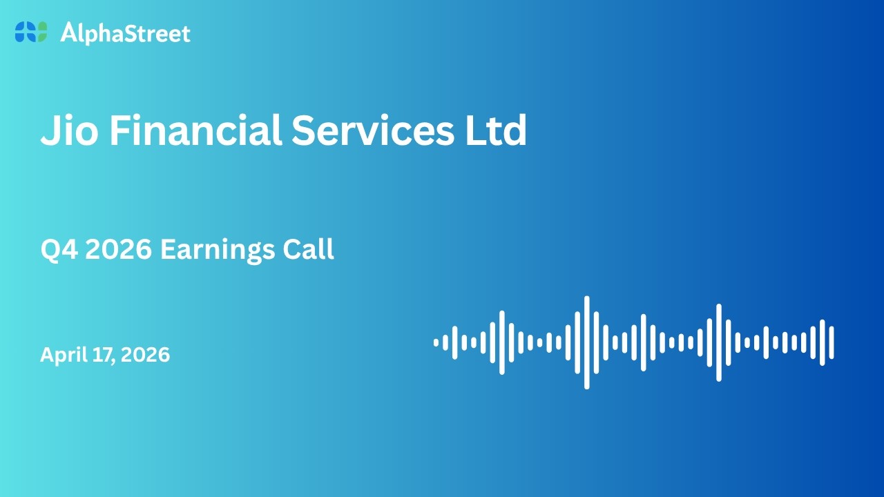 Конференц-звонок по итогам 4 квартала 2025-2026 финансового года компании Jio Financial Services ...