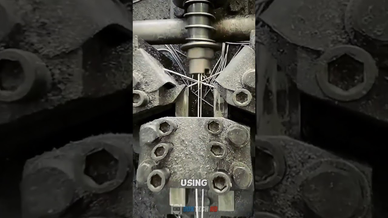 Making barbed wire- Satisfying jobs and machinery in the world #satisfying #shorts