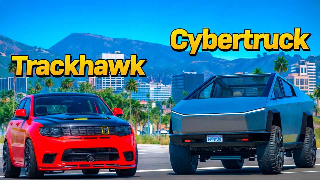 Usamos Una Cybertruck Para Hurtar Una Trackhawk Super Cargada
