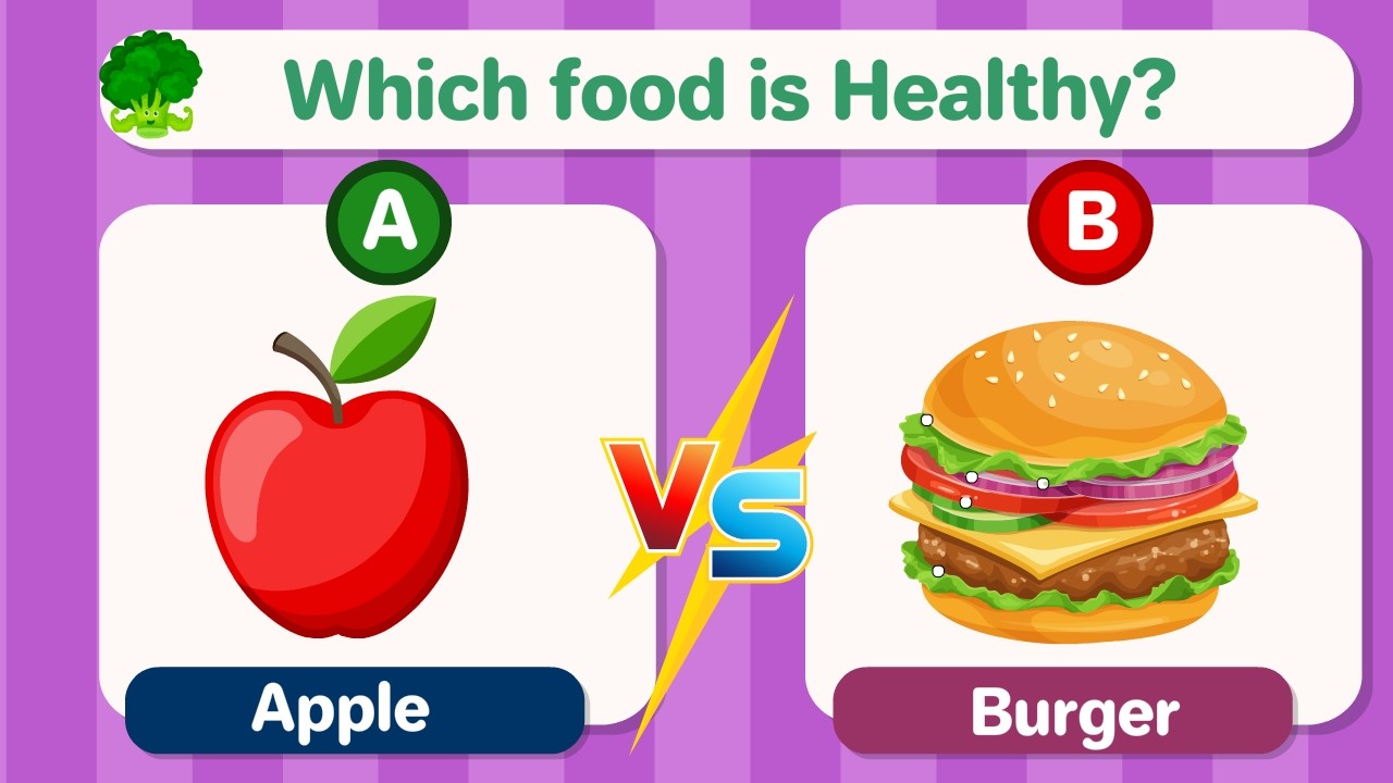 Which Food is Healthy? 🍎🥕 Kids Quiz | Healthy vs Junk Food Challenge