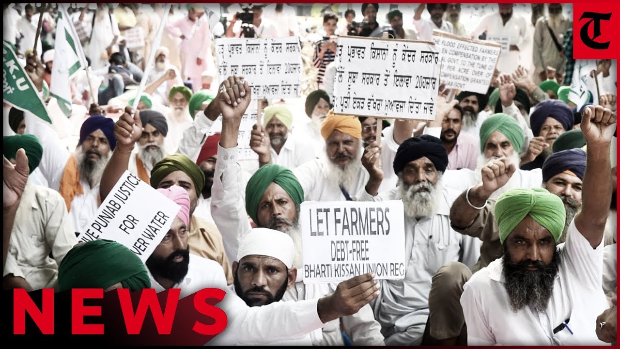 Punjab farmers protest and demand MSP as per Swaminathan report  at Jantar Mantar in New Delhi