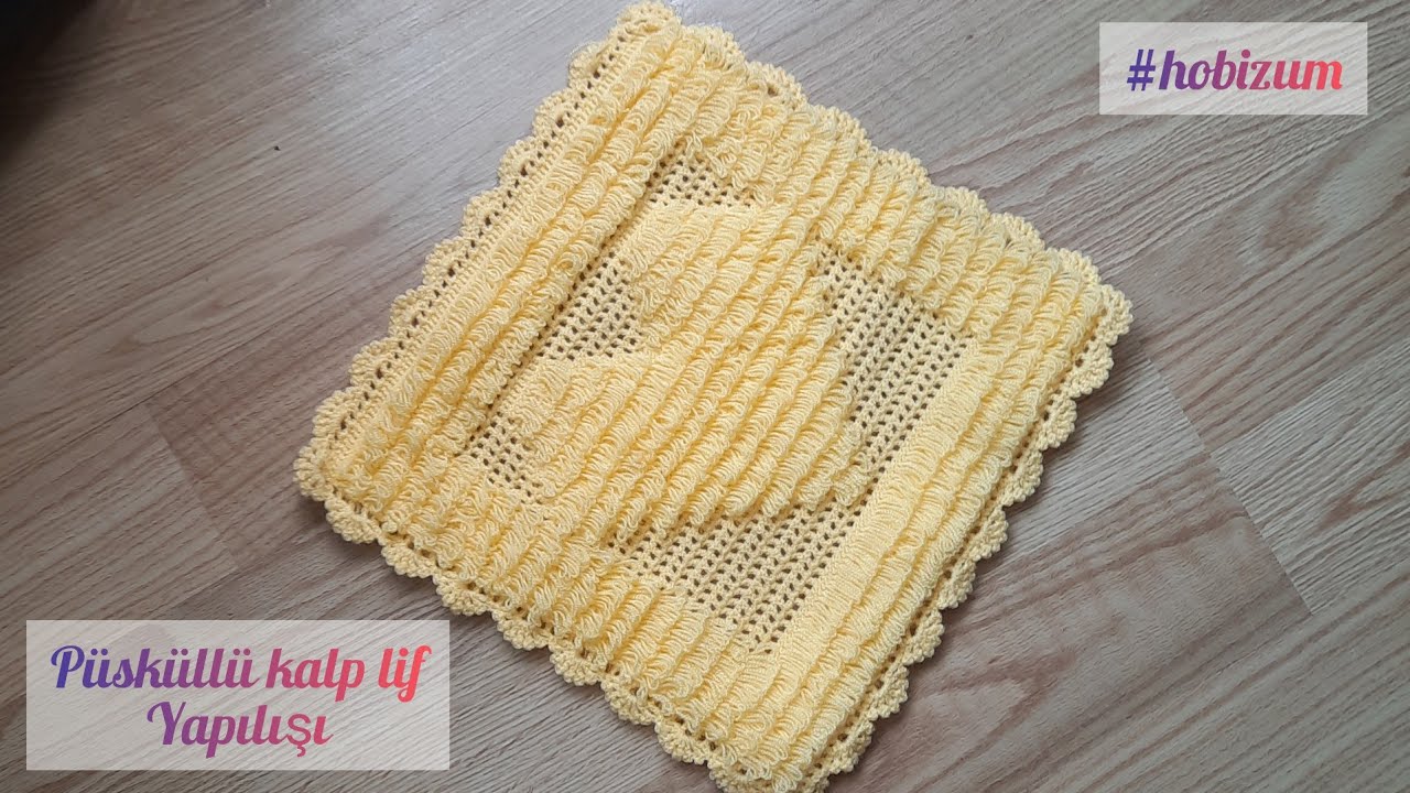 PÜSKÜLLÜ LİF YAPILIŞI #kalp#knitting#crochet