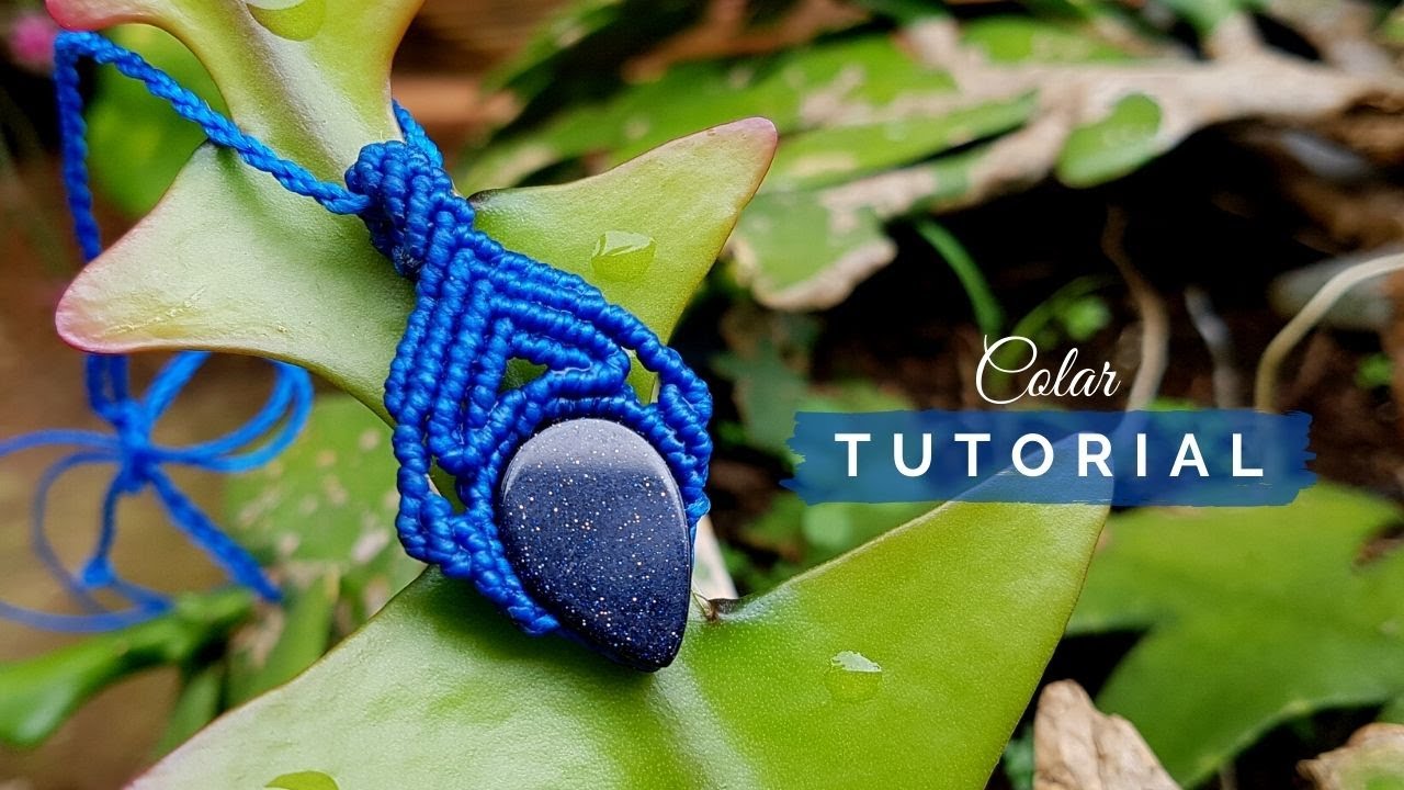 Dede Tutoriais | Colar pingente em macram&ecirc; #401