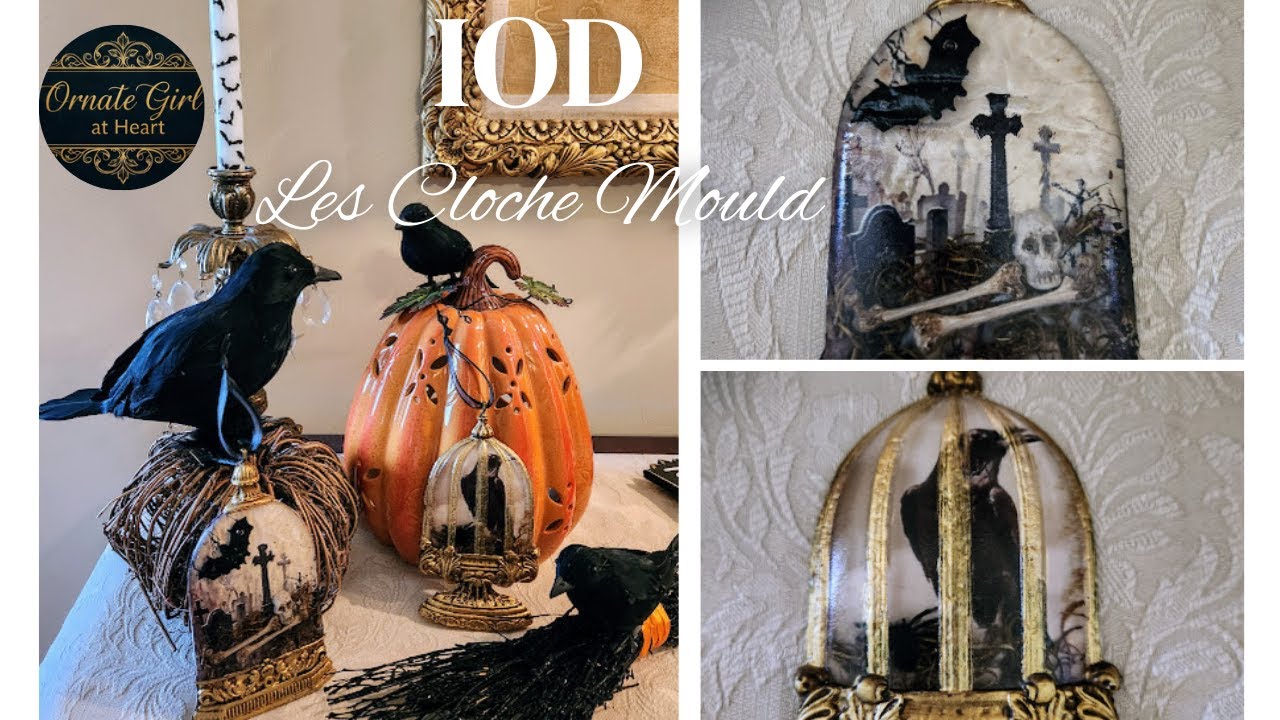 IOD Les Cloche Mould Graveyard Raven Halloween Ornaments