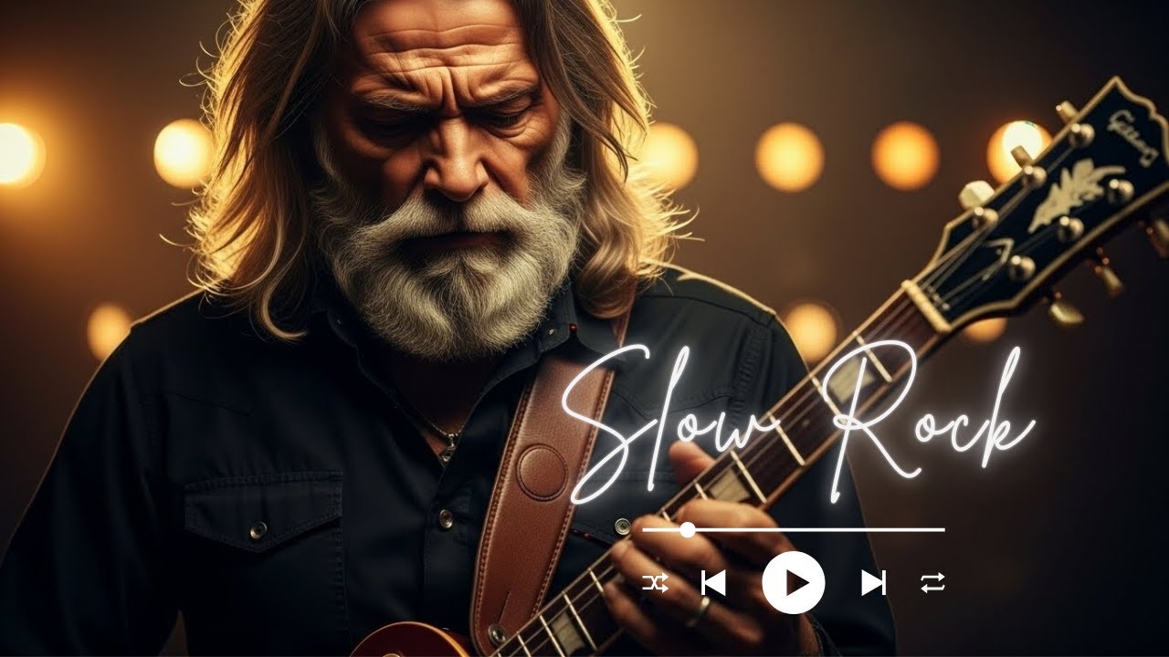 🌙🎸 Best Slow Rock Collection – Warm Guitar 🎶, Deep Feelings & Quiet Moments