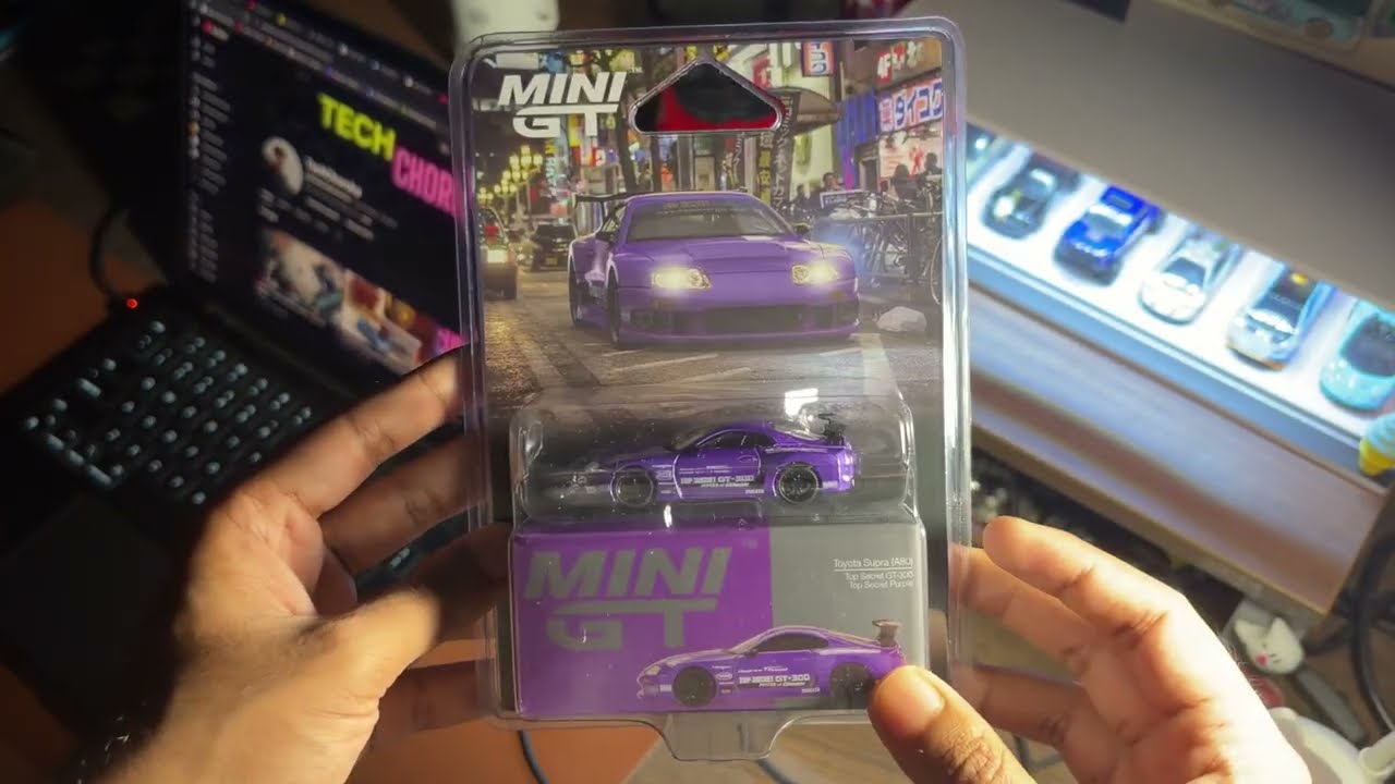 MINI GT- TOYOTA SUPRA (A80) TOP SECRET PURPLE-BLISTER-INDIA