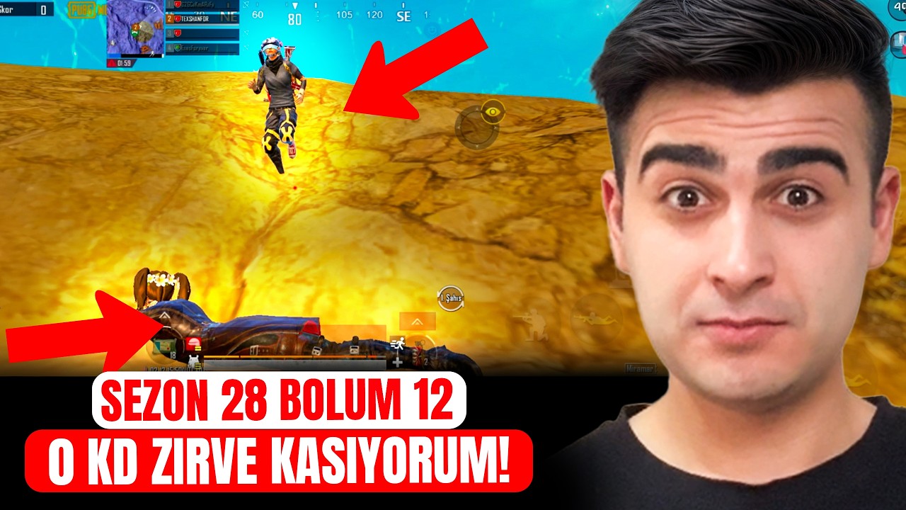 0 KD EFSANE KASIYORUM! SEZON 28 BÖLÜM 12 - PUBG Mobile Zirve Savaşı Rank Kasma Taktikleri