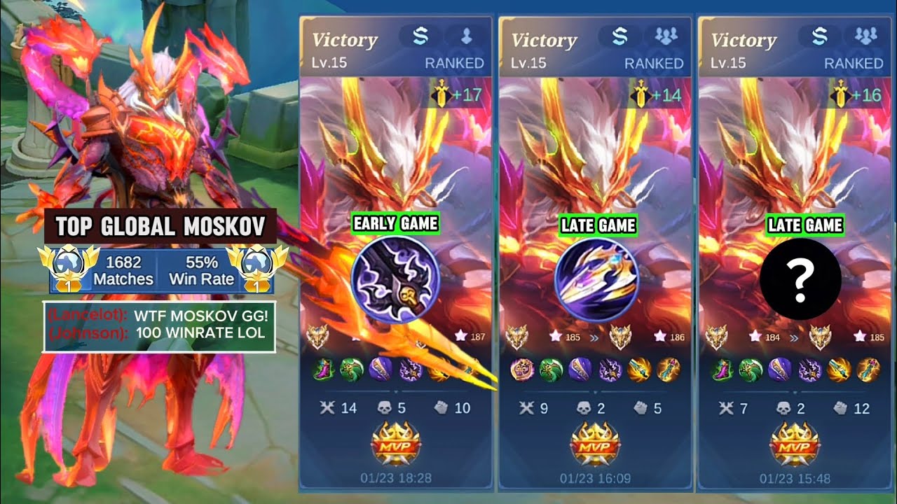 19 Kills + LEGENDARY!! Top Global Moskov MVP 13.8 Points!! - Build Top 1 Global Moskov - MLBB