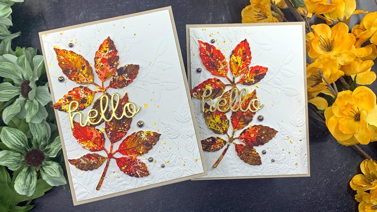 Ink Smooshing with Spray Stains
