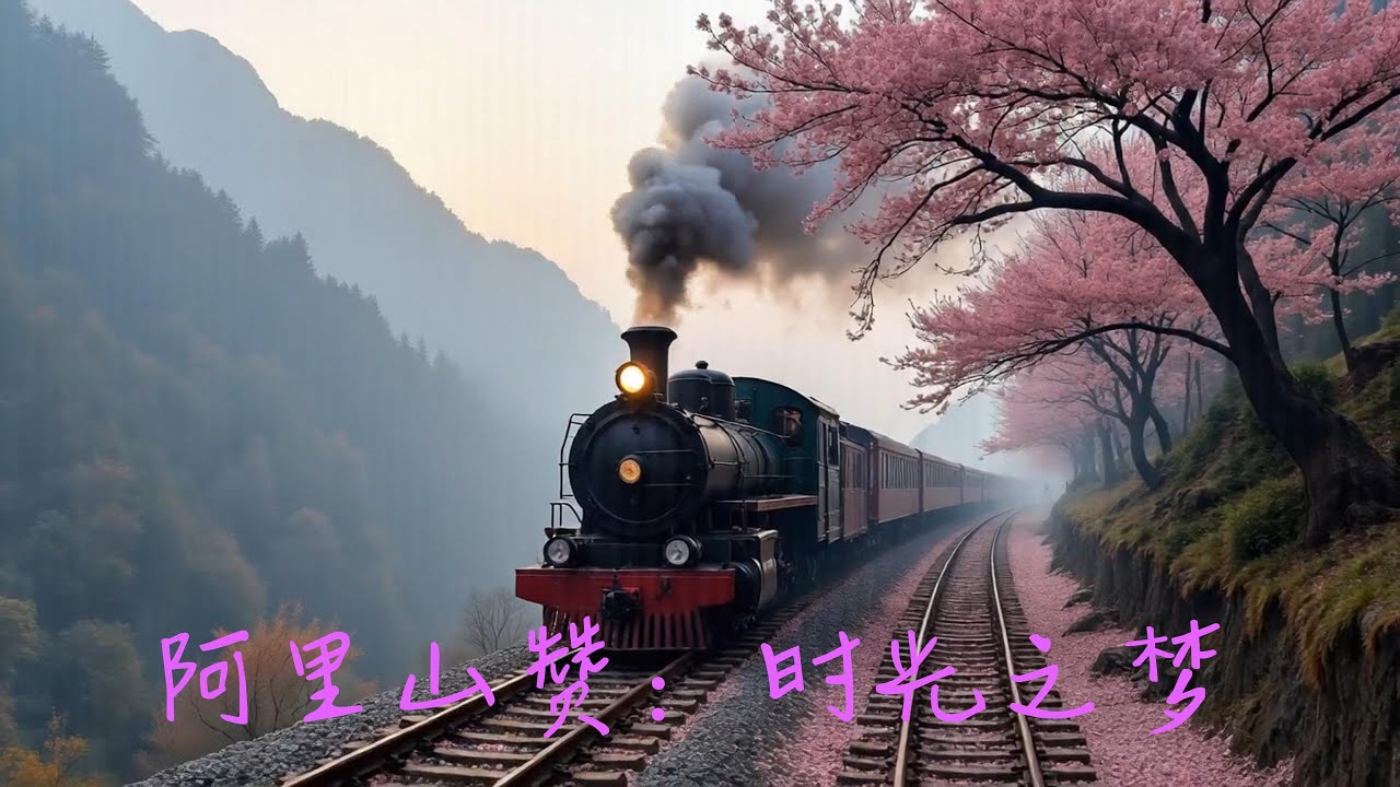 阿里山赞：时光之梦.【4K電影感】阿里山櫻花季 x 懷舊蒸汽火車：一趟穿越時空的《阿里山贊》視覺詩 | 余光中詩歌映像化