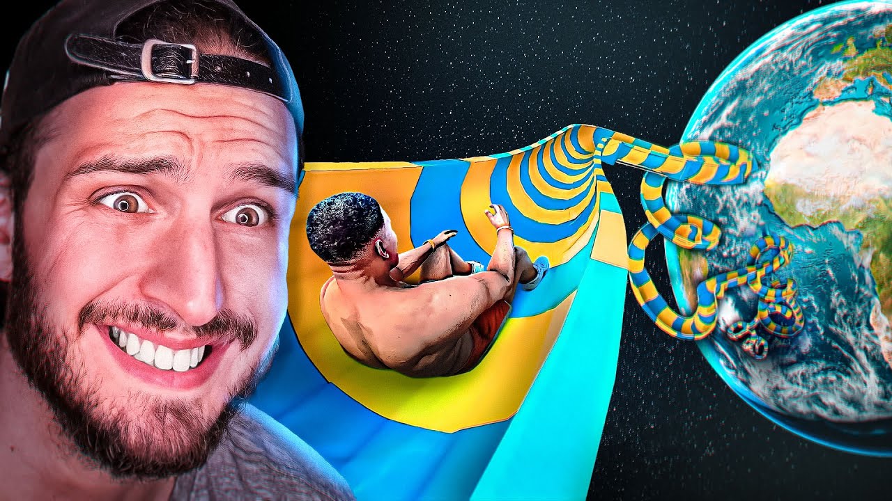 Je DESCENDS le Plus HAUT TOBOGGAN Depuis L'ESPACE ! (GTA 5)