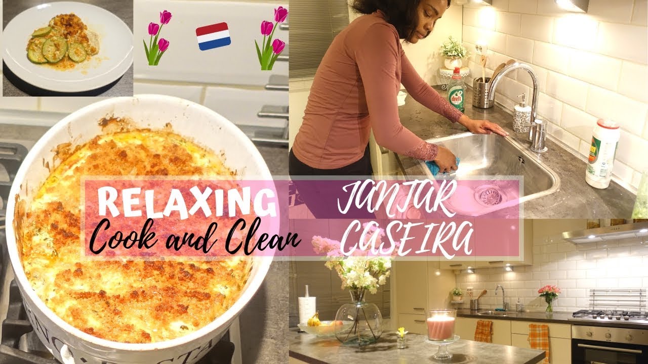 🍤JANTAR CASEIRA & LIMPEZA /Bacalhau no forno😍RELAXING COOK AND CLEAN WITH ME/Cod fish in oven