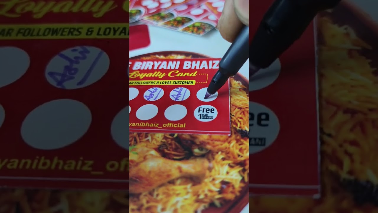Layal कस्टमर for Loyalty Card #restaurant #thebiryanibhaiz #biryani #short