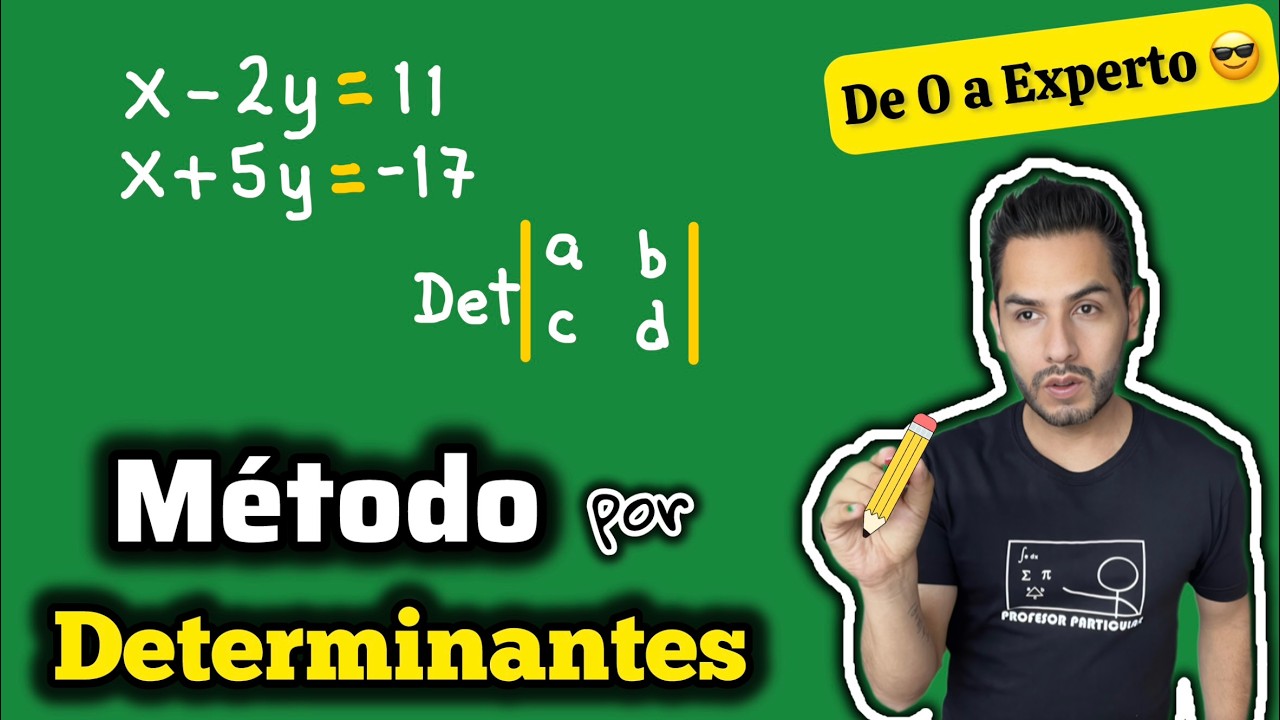 ✅​Sistemas de Ecuaciones por DETERMINANTES [𝐀𝐩𝐫𝐞𝐧𝐝𝐞 𝐝𝐞𝐬𝐝𝐞 𝐜𝐞𝐫𝐨💯​] Álgebra