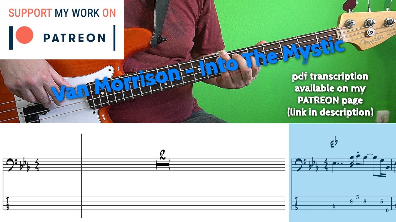 Van Morrison - Into The Mystic (Bass cover with tabs)