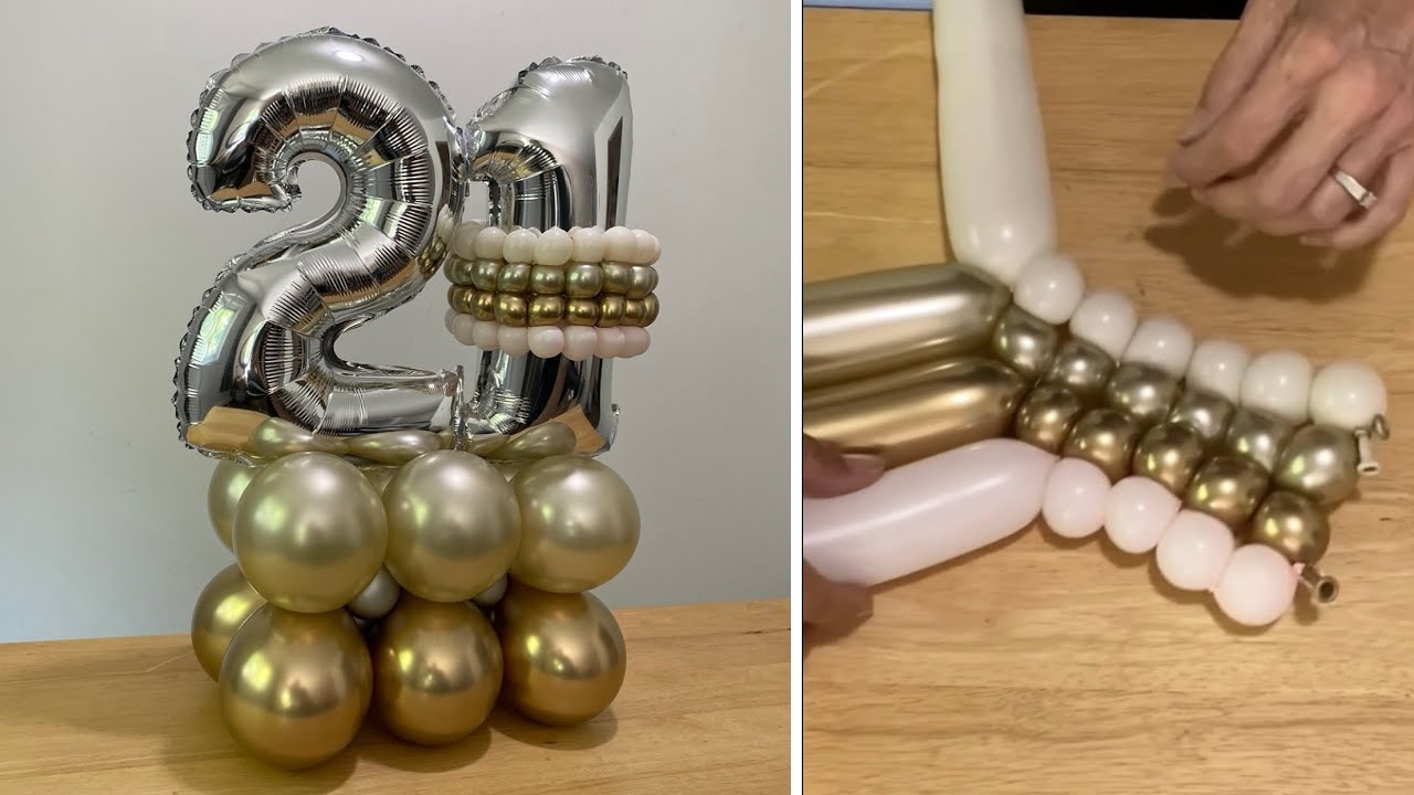 How To Make Double Number Balloon Decoration
