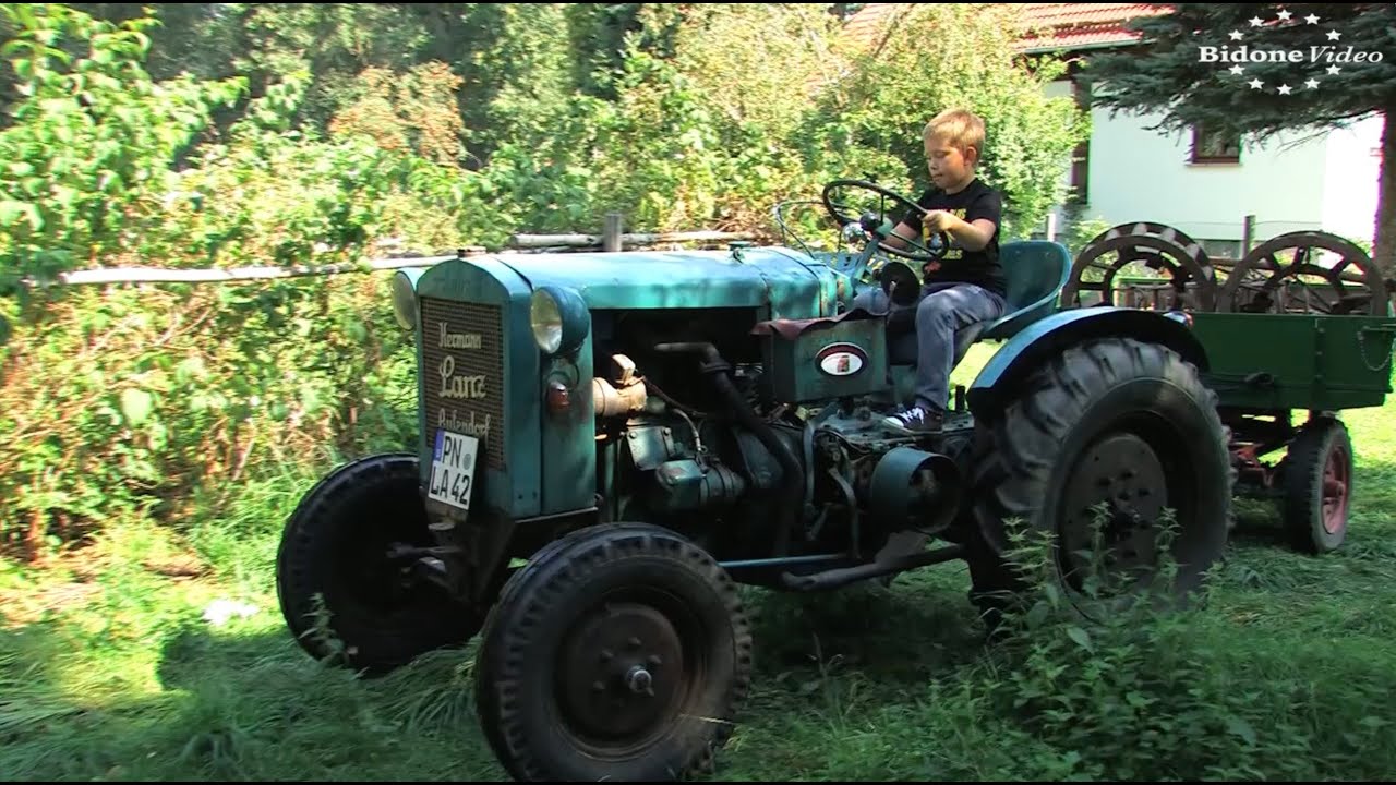 Hermann Lanz Aulendorf Traktor - old Tractor start and run