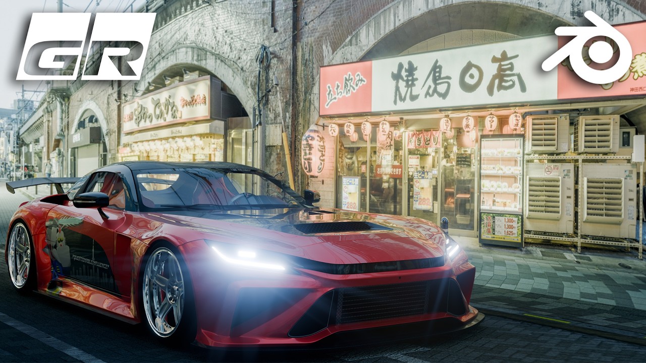 Toyota GR GT Custom Widebody Kit (Blender Render/Animation)