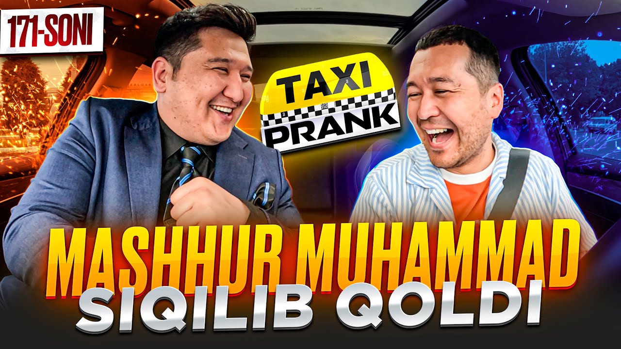 Taksida prank 171-soni😳 Mashhur Muhammad aka bilan bo’ldi😬