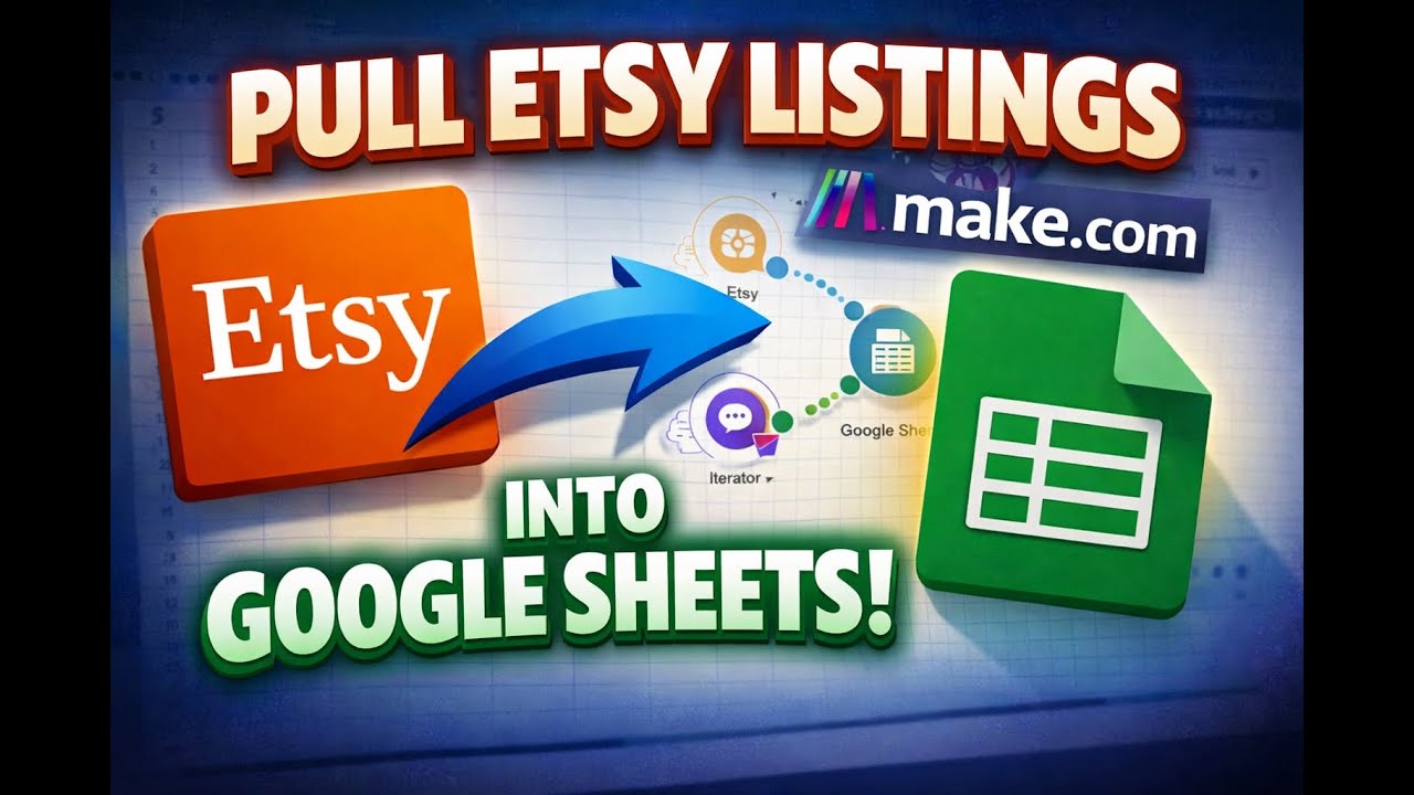 How I Pull my Etsy Listings and Add to Google sheets using Make com