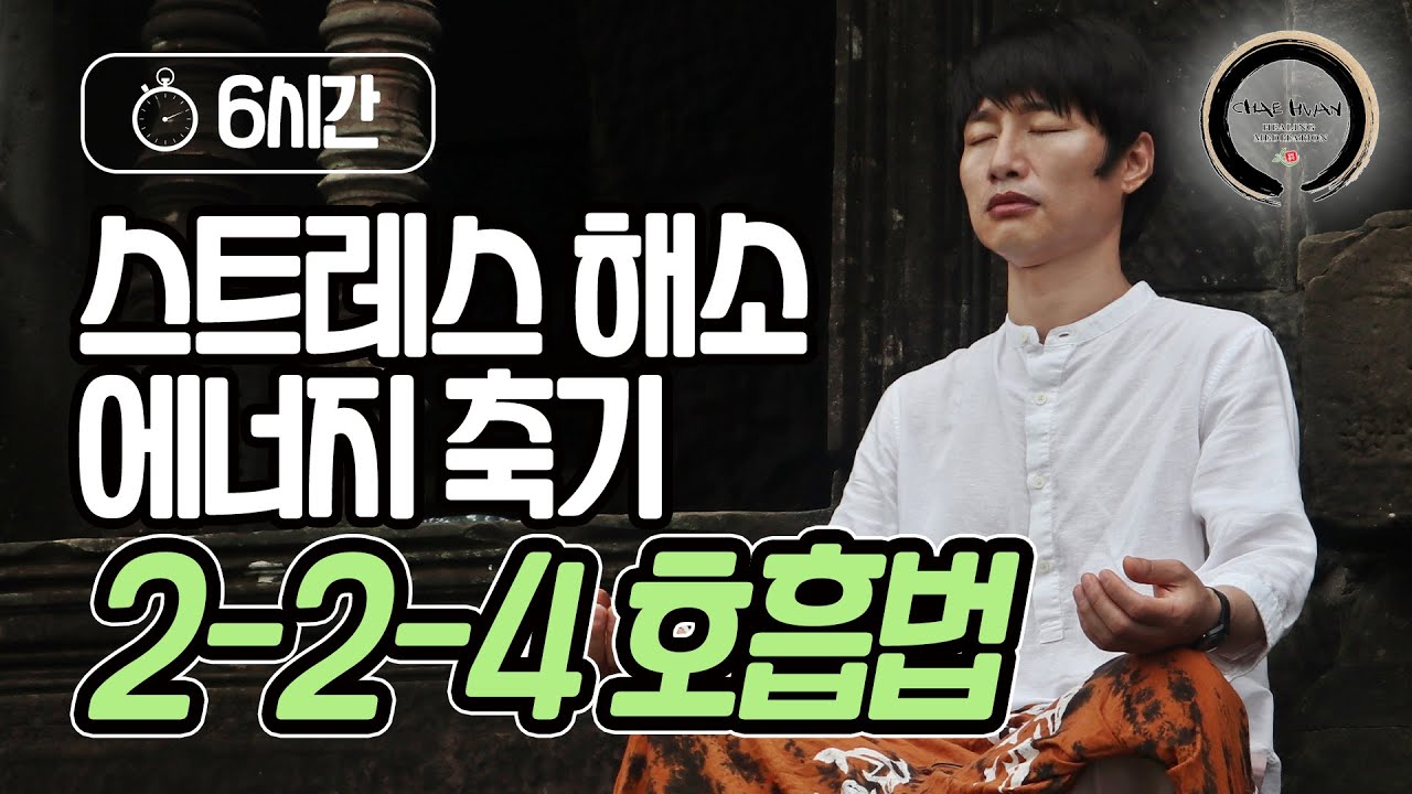 ☯ 10분만에 에너지 축기 & 스트레스 해소 2-2-4 호흡 / 10분 명상 호흡법 (스트레스해소호흡 / 에너지를 끌어올리는 명상호흡 / 잠드는호흡법)
