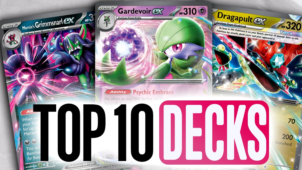 Los 10 MEJORES DECKS de Pokemon TCG con decklists!