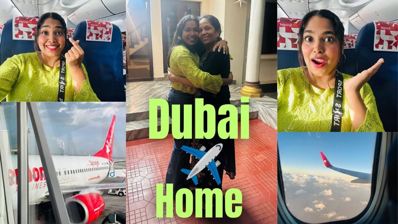 A Surprise🥳Travel from 🇦🇪 to 🇮🇳 | Solo Flight ✈️ from Dubai to Kerala | New year Surprise for Amma❤️