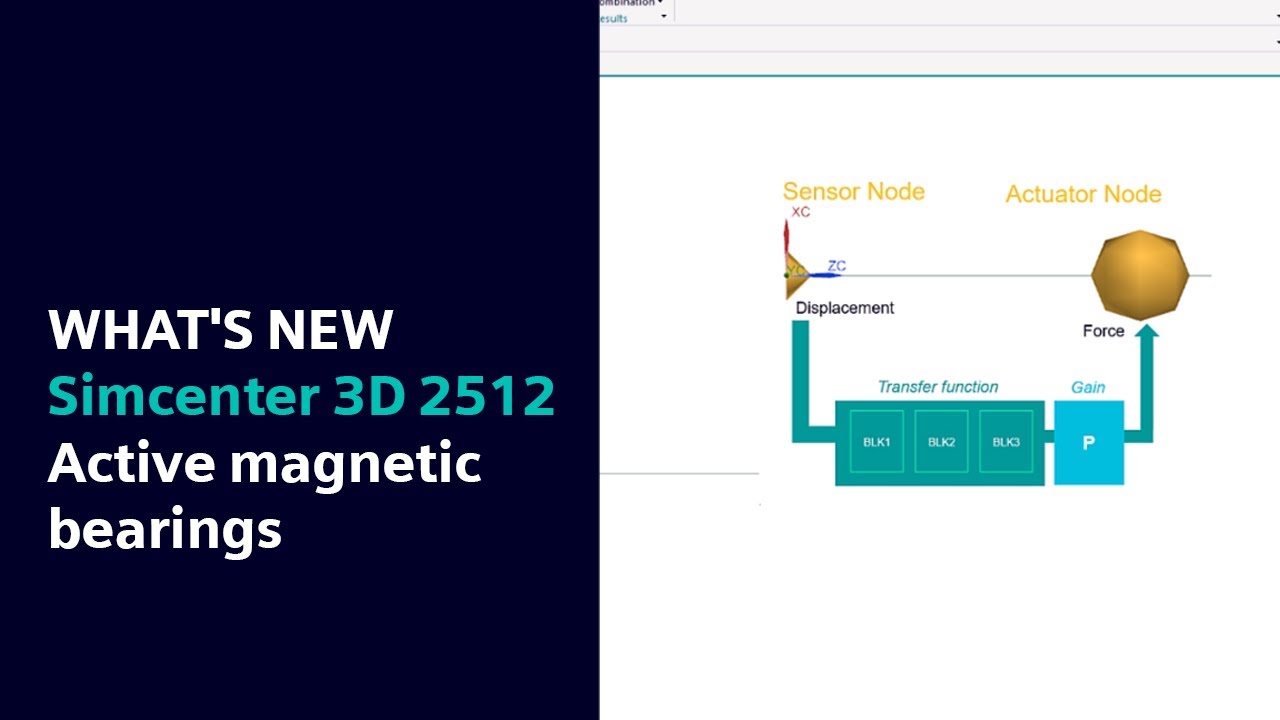 WHAT'S NEW Simcenter 3D 2512 | Active magnetic bearings 