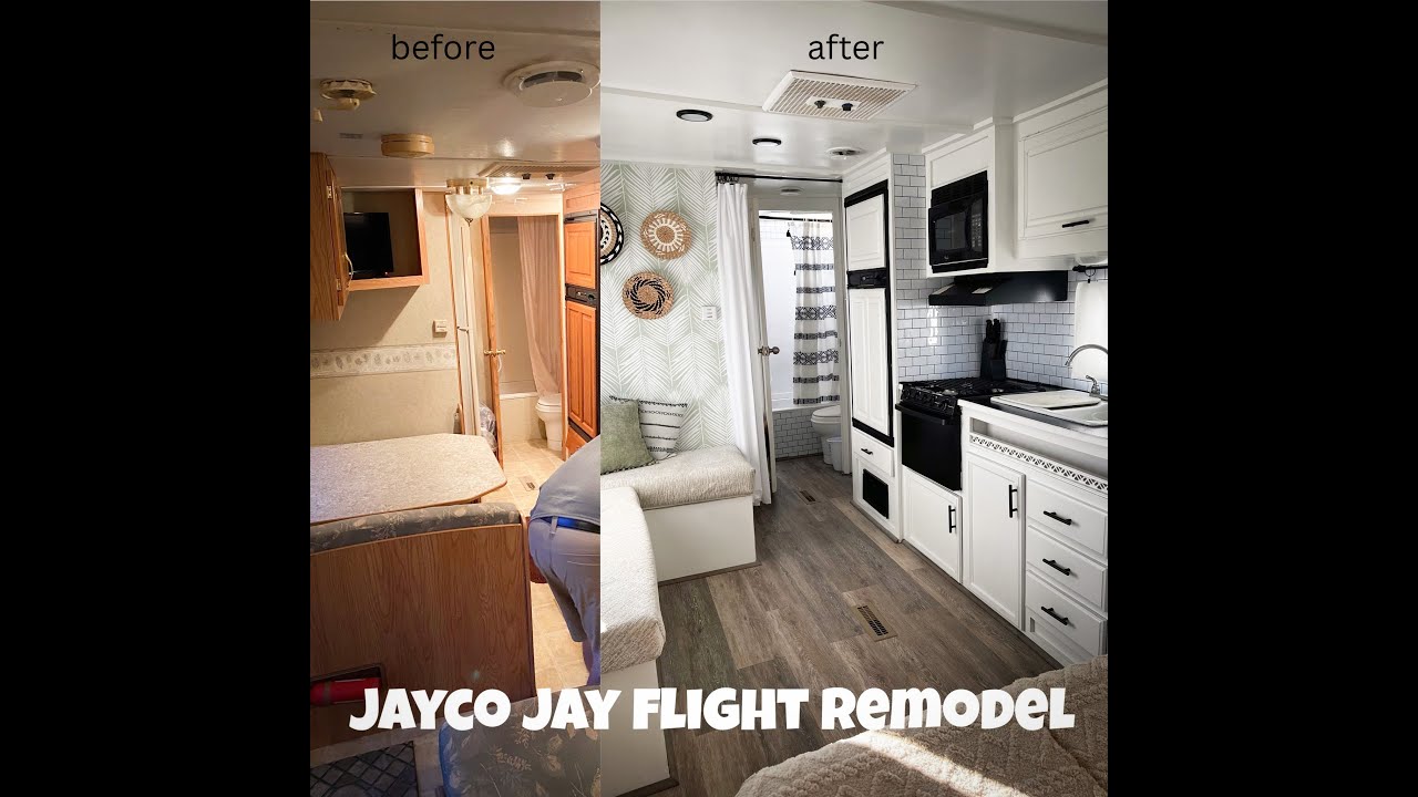 CHEAP Camper REMODEL! Jayco Jay Flight Camper Renovation! New Roof, Complete Int. and Ext. ALL NEW!!