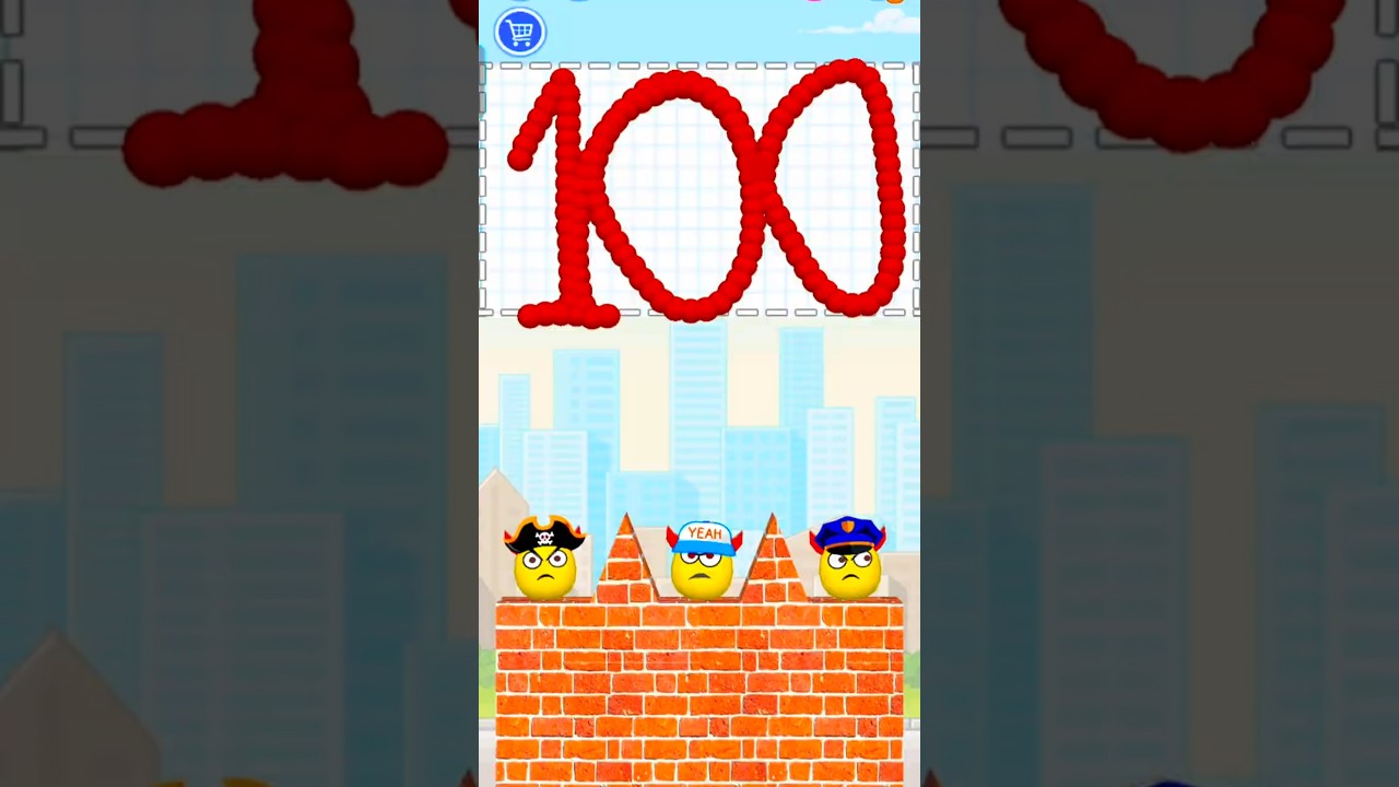 DRAW  TO SMASH 10-20-30-40-50-60-70-80-90-💯  ! #shorts#drawtosmash#gamingshorts #satisfying #asmr