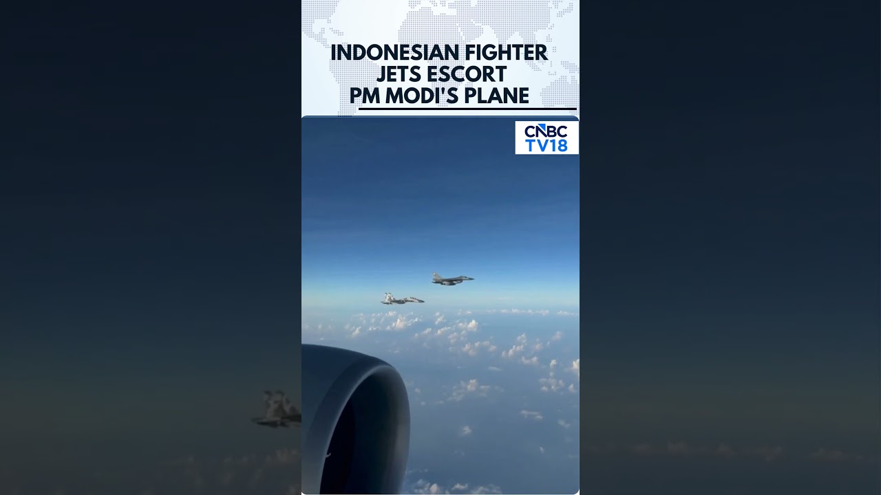PM Modi's Plane Escorted By Indonesian Air Force Fighter Jets | N18S | CNBC TV18